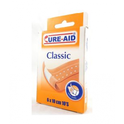CURE AID CLASSIC HEAVY DUTY FABRIC DRESSING STRIPS 10 PLASTERS